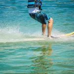Unrecognizable  water skier